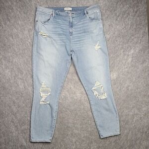 Abercrombie Fitch Jeans Womens 36 (40x29) Super Skinny Ankle High Rise Distress